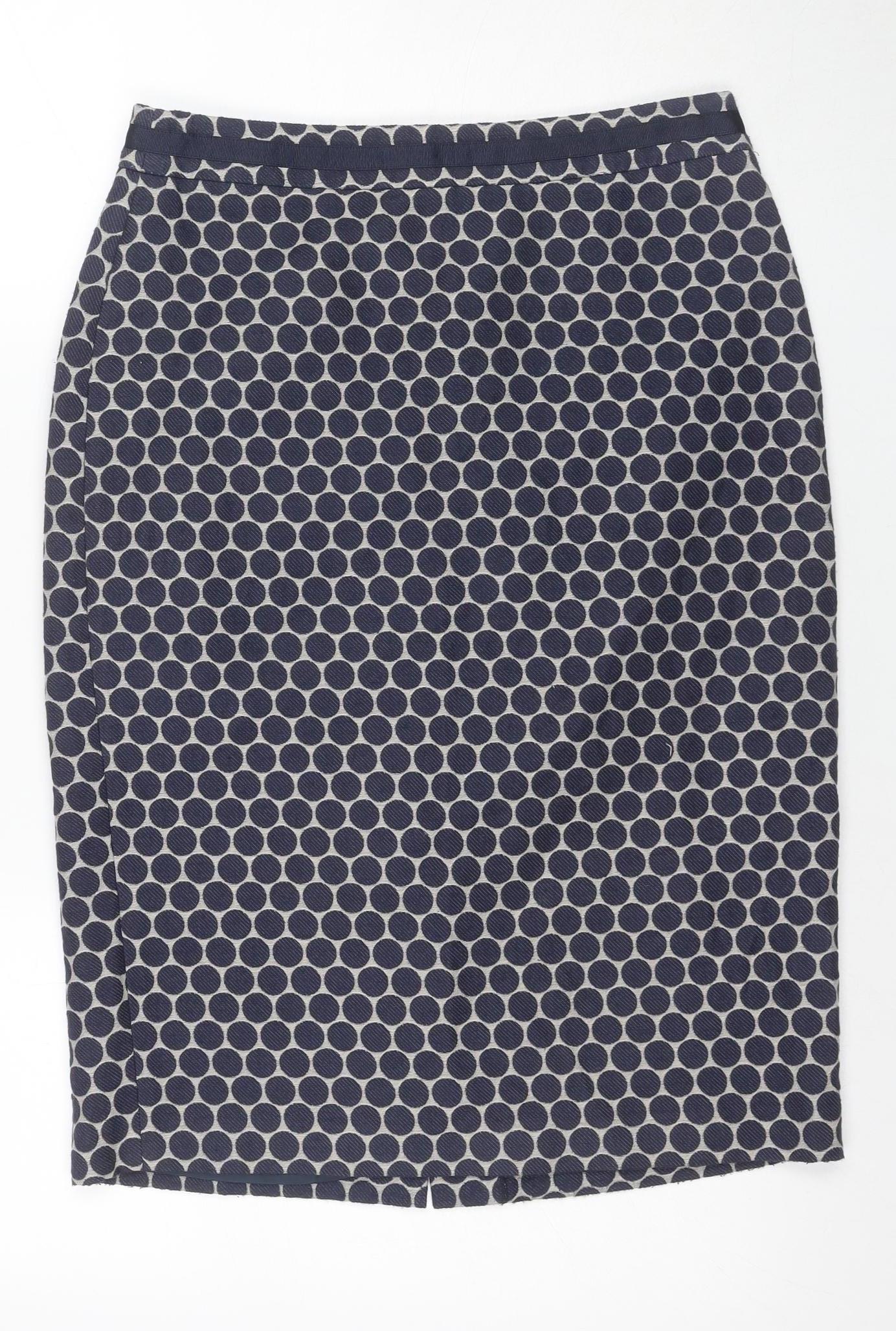 Boden Women's Blue Polka Dot Pencil Skirt Size 18