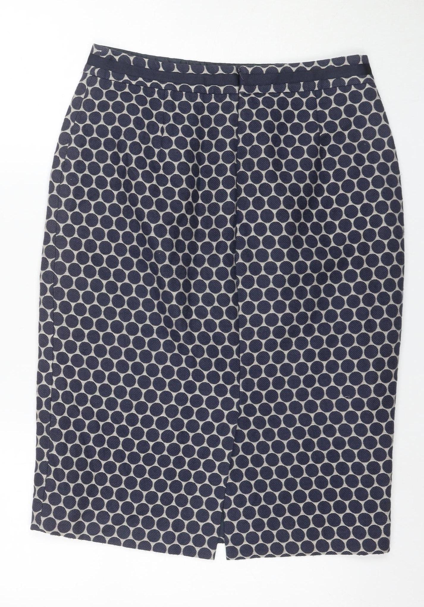 Boden Women's Blue Polka Dot Pencil Skirt Size 18