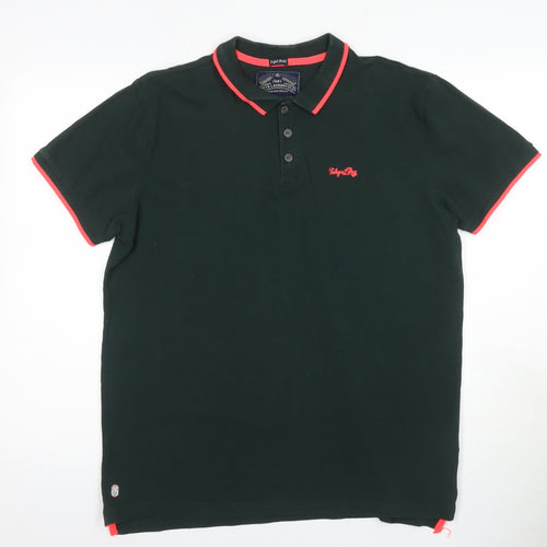 Outfitters Men's Green Polo Shirt, Size L, Casual Style