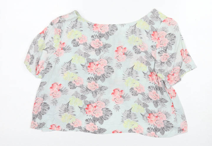 SoulCal&Co Women's Floral Cropped Blouse