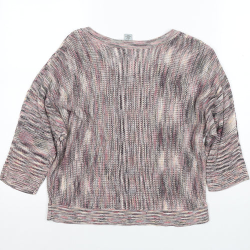 DKNY Women's Multicoloured V-Neck XL Pullover