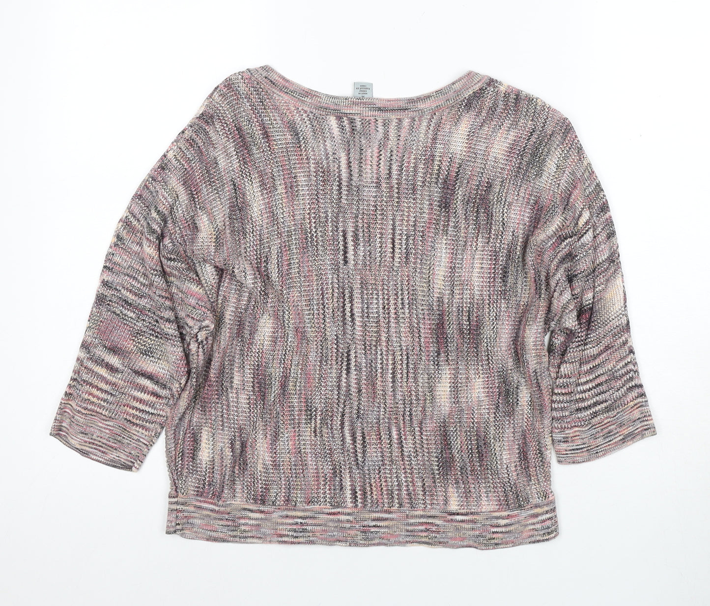 DKNY Women's Multicoloured V-Neck XL Pullover