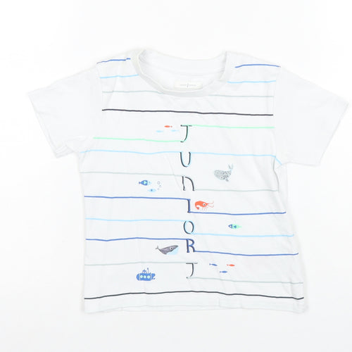 Jasper Conran Unisex Baby T-Shirt, Sea Life White, 18-24 Months