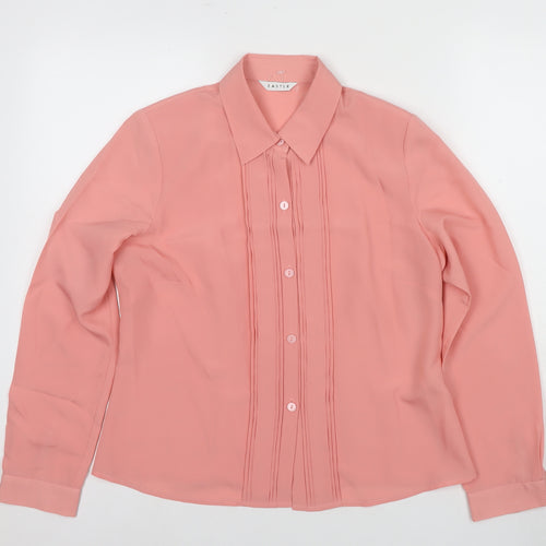Eastex Women’s Pink Button-Up Shirt Size 10