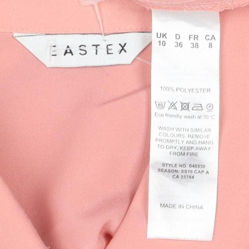 Eastex Women’s Pink Button-Up Shirt Size 10