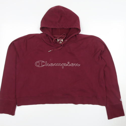 Champion Women's Red Pullover Hoodie XL - Logo, Comfortable