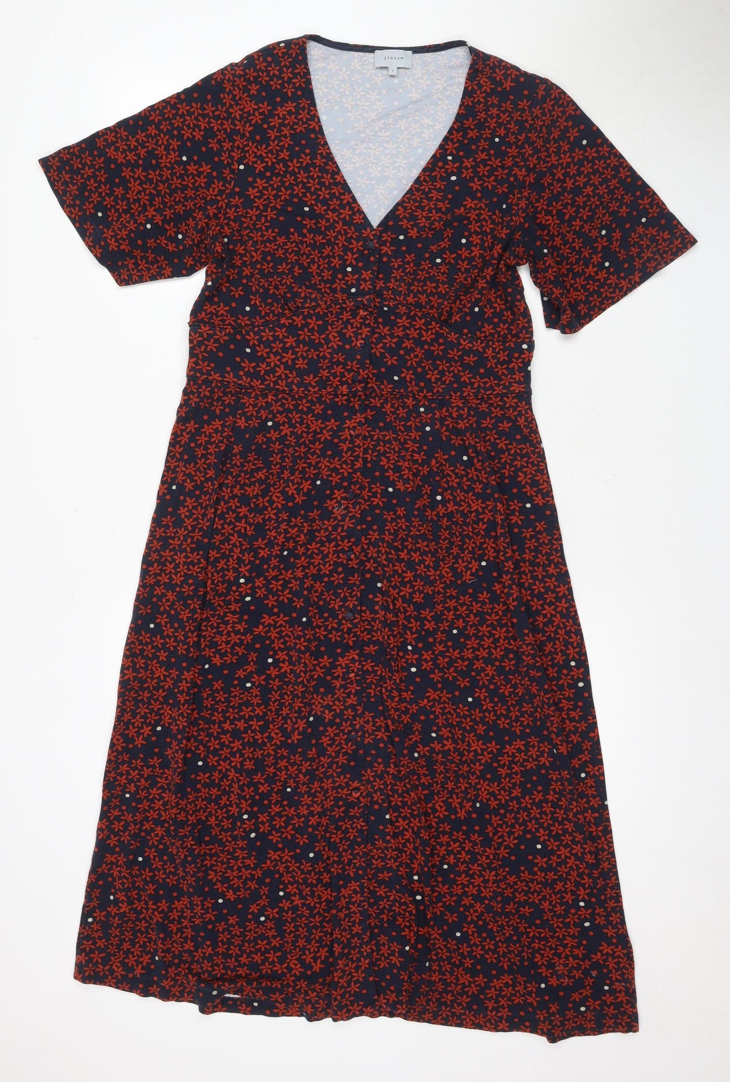 Jigsaw Women's Multicoloured L Floral Wrap Dress