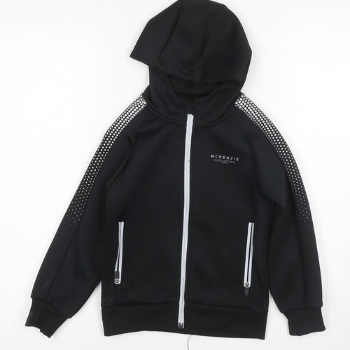 McKenzie Boys Full Zip Black Hoodie 5-6 Years