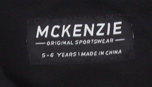 McKenzie Boys Full Zip Black Hoodie 5-6 Years