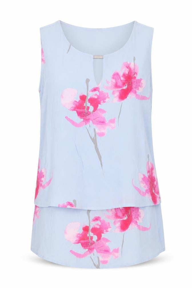 Joules Women's Blue Floral Camisole Tank, XS