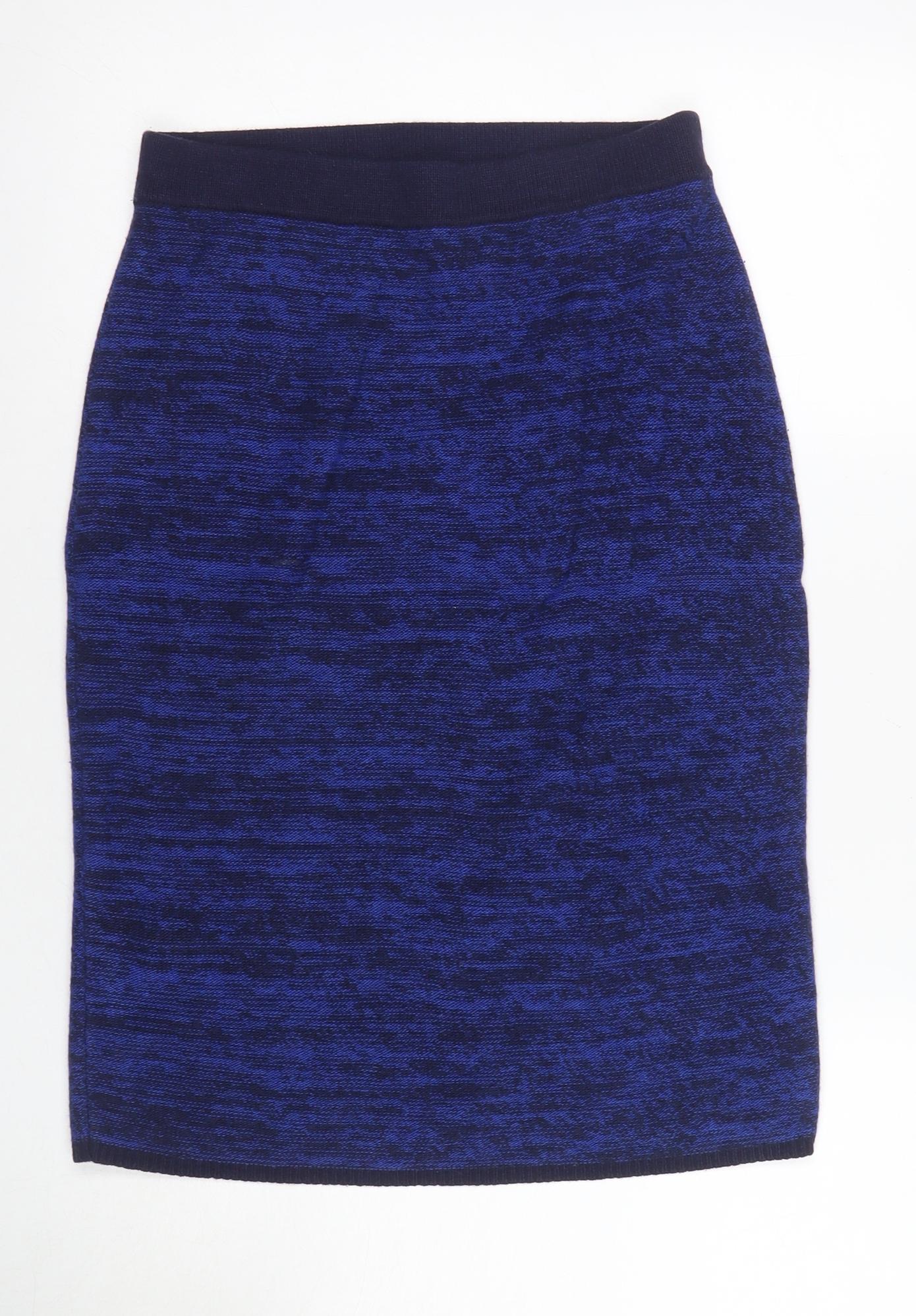 Jigsaw Women's Blue Straight Knit Skirt, S