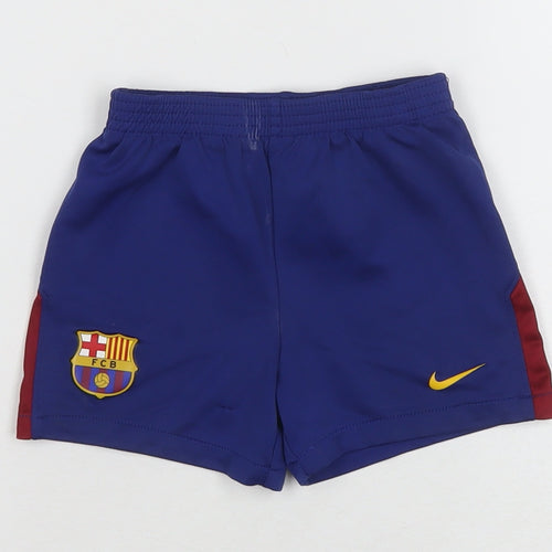 Nike Unisex Baby Blue Sports Shorts, 18-24 Months, Elastic Waist