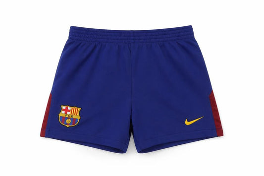 Front view of Nike unisex baby blue sports shorts, 18-24 months, elastic waist