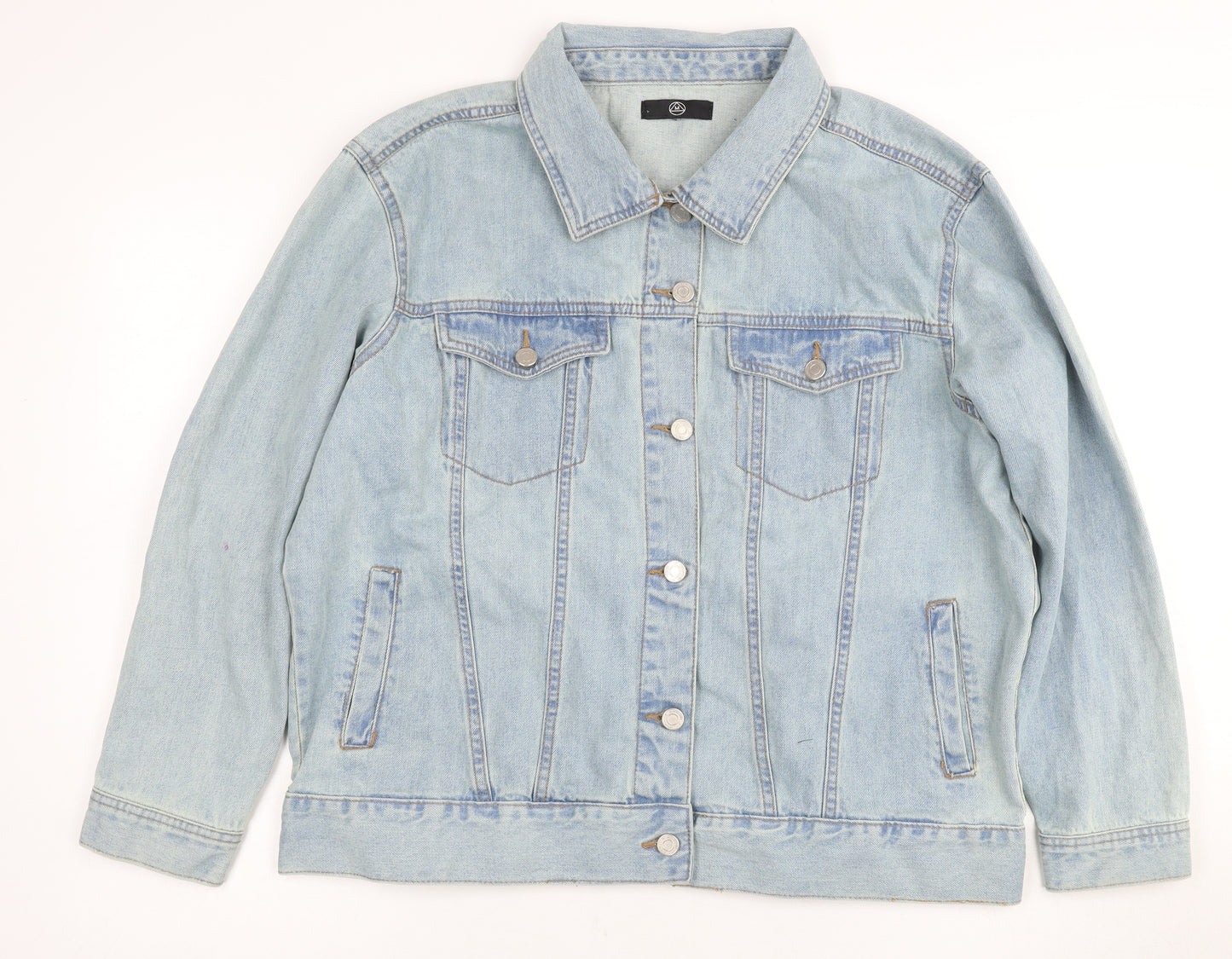 Missguided Women's Blue Denim Jacket Size L Casual