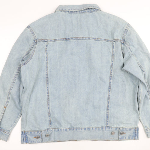 Missguided Women's Blue Denim Jacket Size L Casual