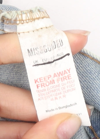 Missguided Women's Blue Denim Jacket Size L Casual