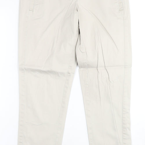 Jasper Conran Women's Beige Twill Trousers Size 8