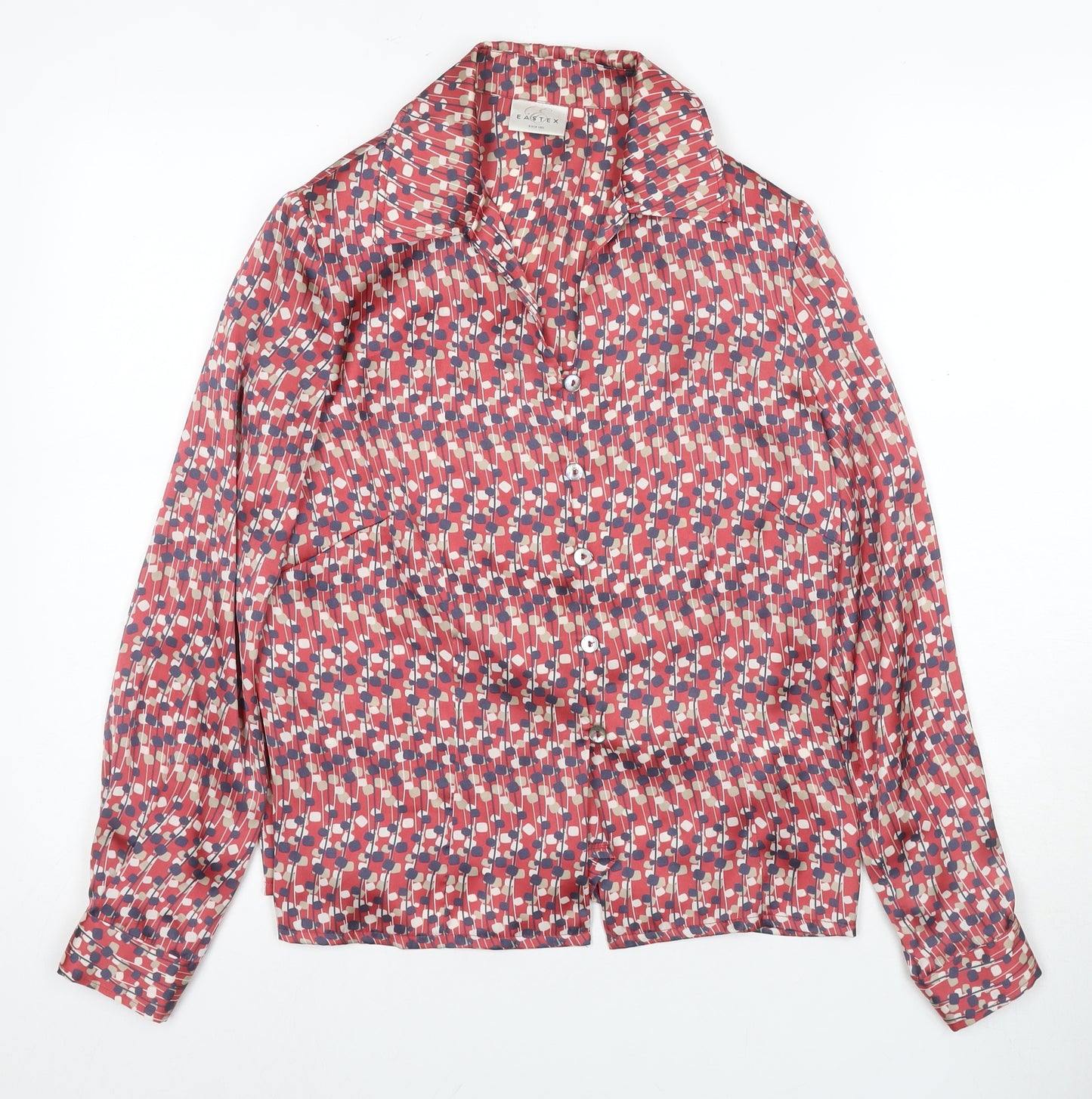 East Women's Multicoloured Geometric Button-Up, Size 12