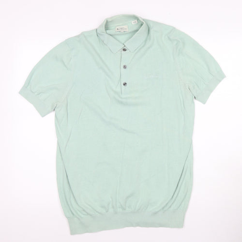 Ben Sherman Men's Green Polo Shirt L Short Sleeve