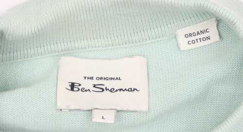 Ben Sherman Men's Green Polo Shirt L Short Sleeve