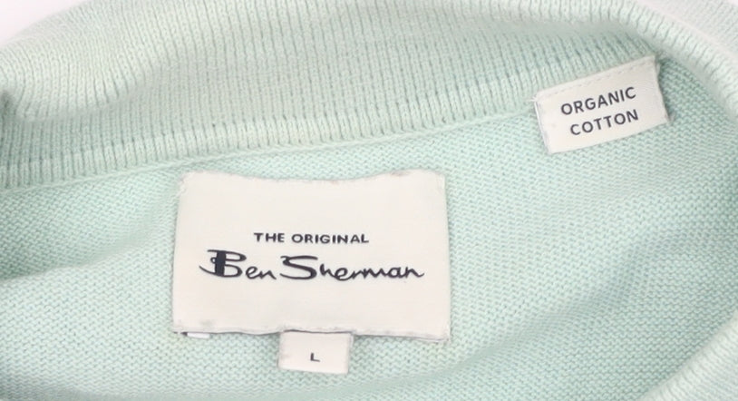 Ben Sherman Men's Green Polo Shirt L Short Sleeve