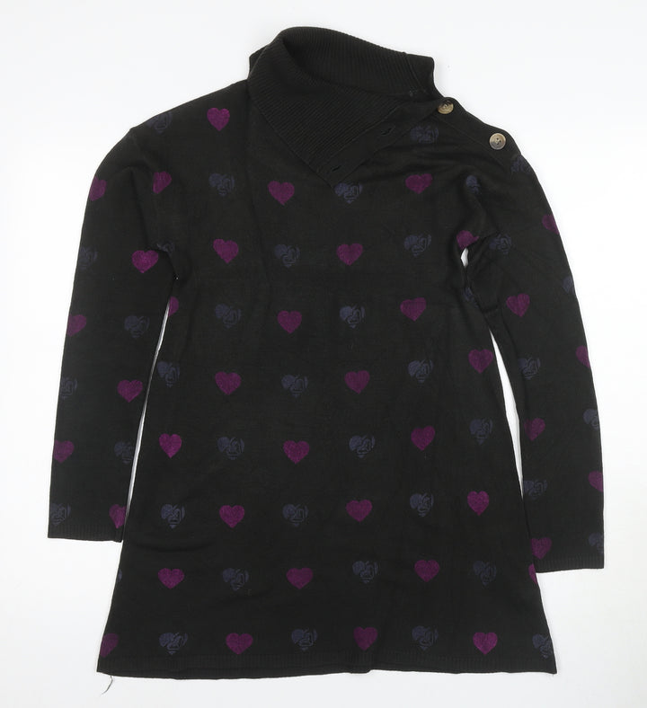 Roxy Women's Black Roll Neck Pullover Jumper M