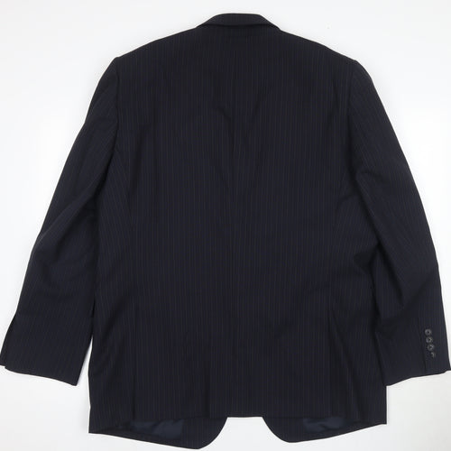 Jaeger Men's Blue Wool Suit Jacket - 46R
