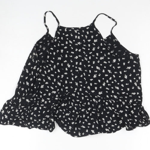 Superdry Women's Black Floral Viscose Camisole Tank
