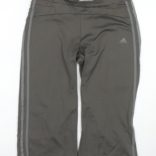 Adidas Women's Grey Athletic Shorts, Size 14