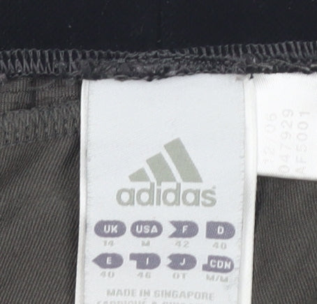 Adidas Women's Grey Athletic Shorts, Size 14