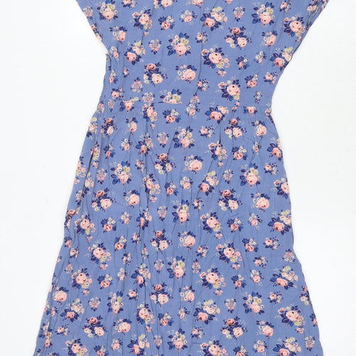 Cath Kidston Women's Blue Floral Dress Size 10