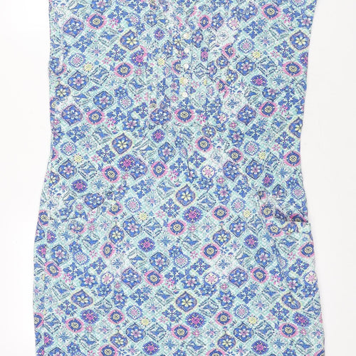 Country Rose Women's Blue Floral Short Sleeve Dress