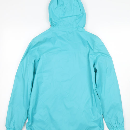 TOG24 Women's Blue Rain Coat, Size 10, Hooded, Waterproof