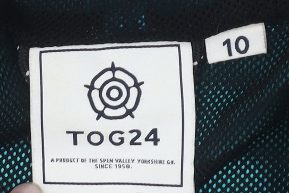 TOG24 Women's Blue Rain Coat, Size 10, Hooded, Waterproof