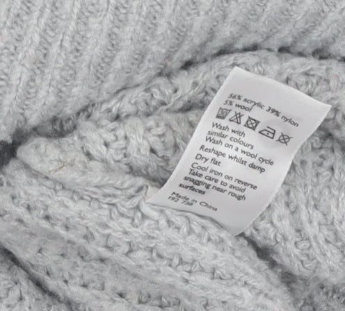 And/Or Women's Grey Striped Pullover Jumper Size 12