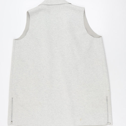 Savida Women's Grey Sleeveless Zip Waistcoat Size 18