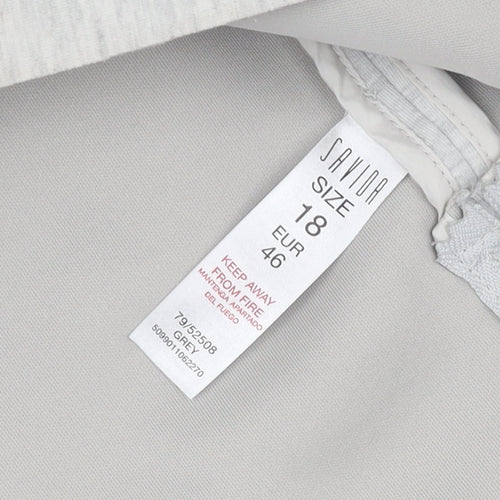 Savida Women's Grey Sleeveless Zip Waistcoat Size 18