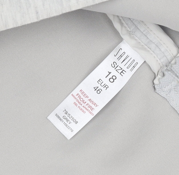 Savida Women's Grey Sleeveless Zip Waistcoat Size 18