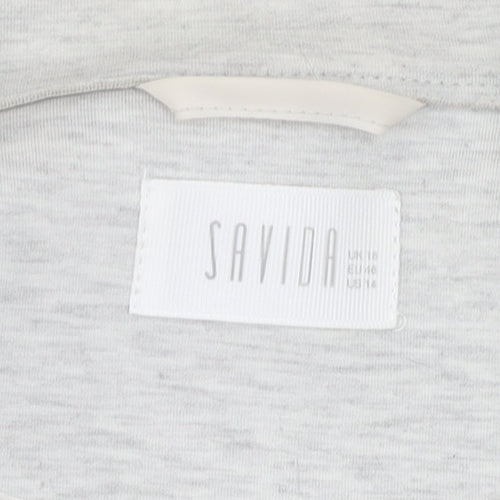 Savida Women's Grey Sleeveless Zip Waistcoat Size 18