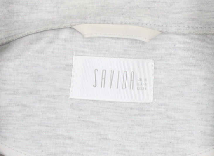 Savida Women's Grey Sleeveless Zip Waistcoat Size 18