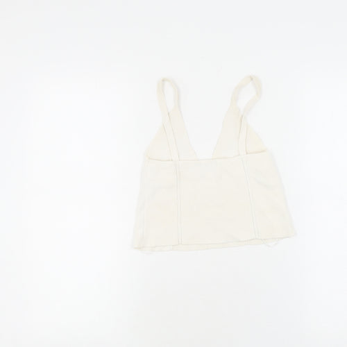 Stradivarius Women's White Camisole Tank, Size S