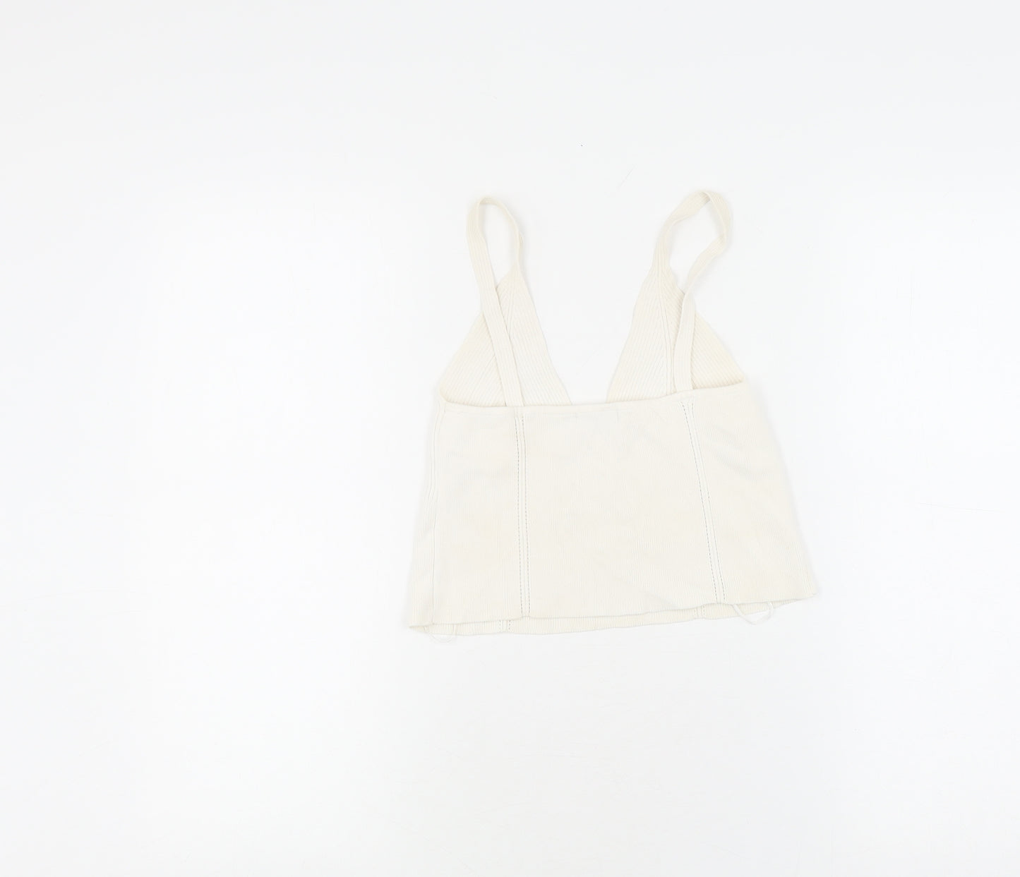 Stradivarius Women's White Camisole Tank, Size S