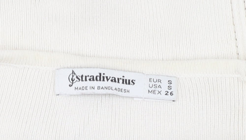 Stradivarius Women's White Camisole Tank, Size S