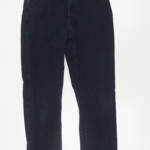Marks and Spencer Women's Blue Straight Trousers, Size 32