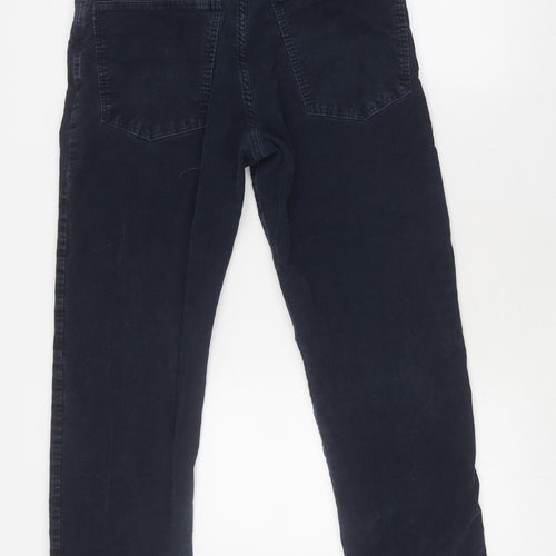 Marks and Spencer Women's Blue Straight Trousers, Size 32