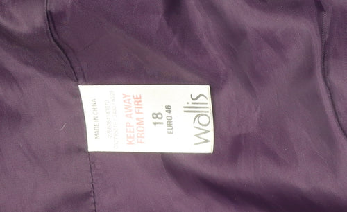 Wallis Women's Purple Trench Coat Size 18