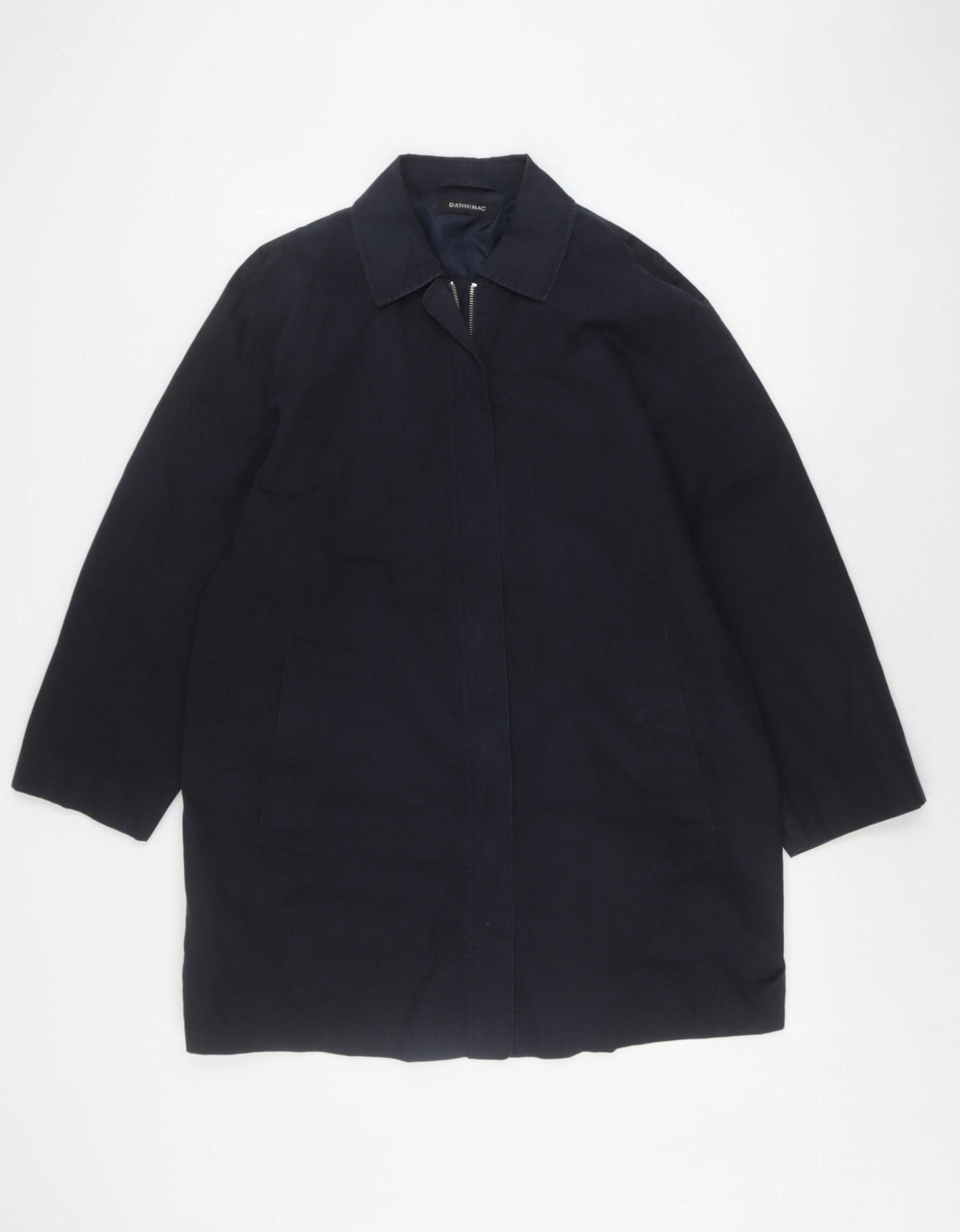 Dannimac Women's Black Mid-Length Overcoat S