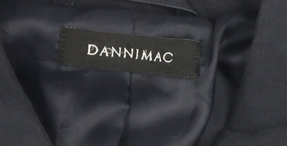 Dannimac Women's Black Mid-Length Overcoat S