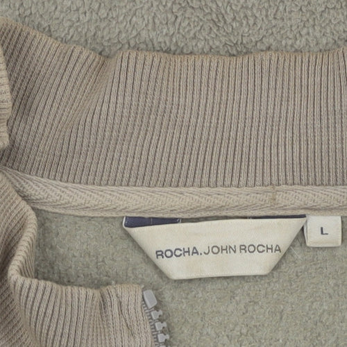 John Rocha Men's Beige 3-in-1 Jacket, Size L, 1/4 Zip Pockets