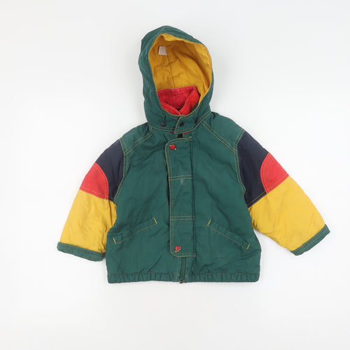 Marks and Spencer Boys Multicoloured Hooded Puffer Jacket 20 Months